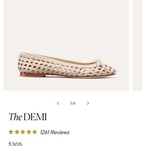 Margaux Cream Ballet Flats with Woven Design